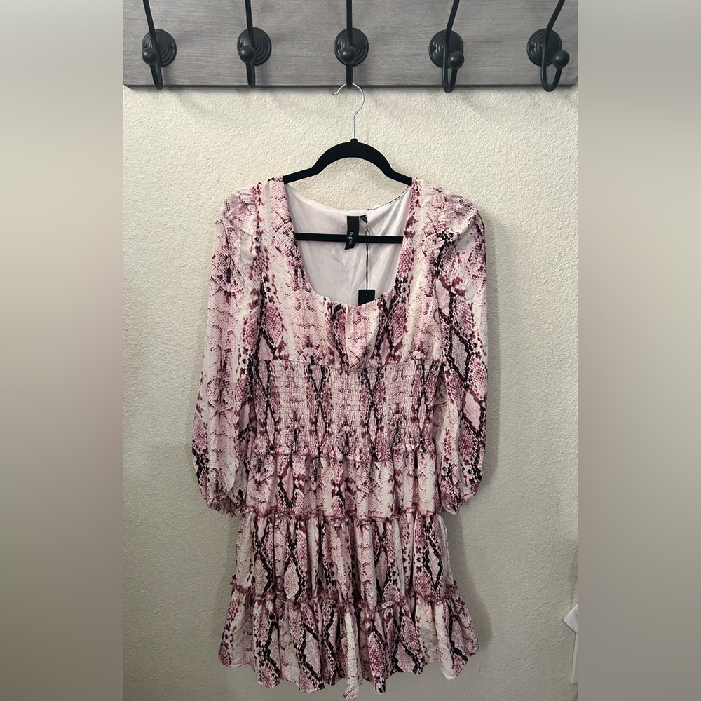 Pink Snake Print Dress